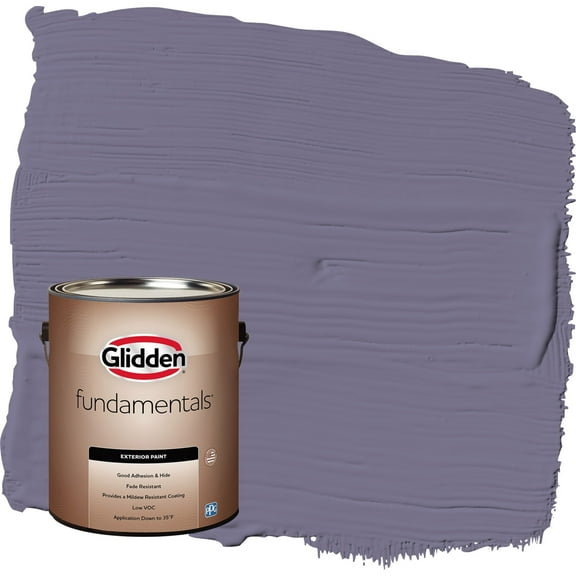 Glidden Fundamentals Plum Shade / Purple Flat Exterior Paint, 1 Gallon