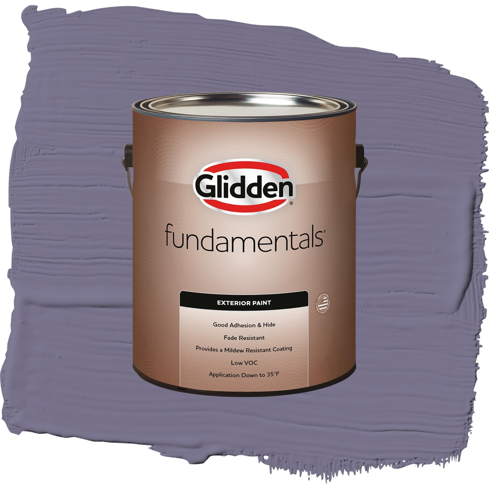 Glidden Fundamentals Plum Shade / Purple, Flat Exterior Paint, 1 Gallon