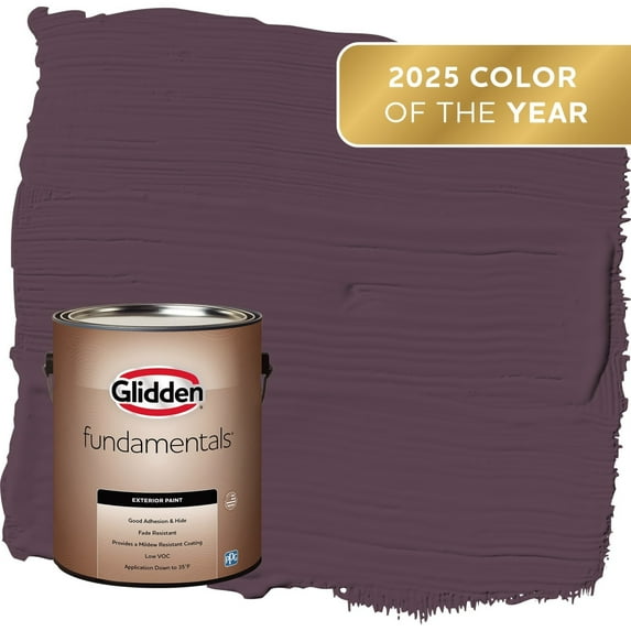 Glidden Fundamentals Purple Basil / Purple Flat Exterior Paint, 1 Gallon