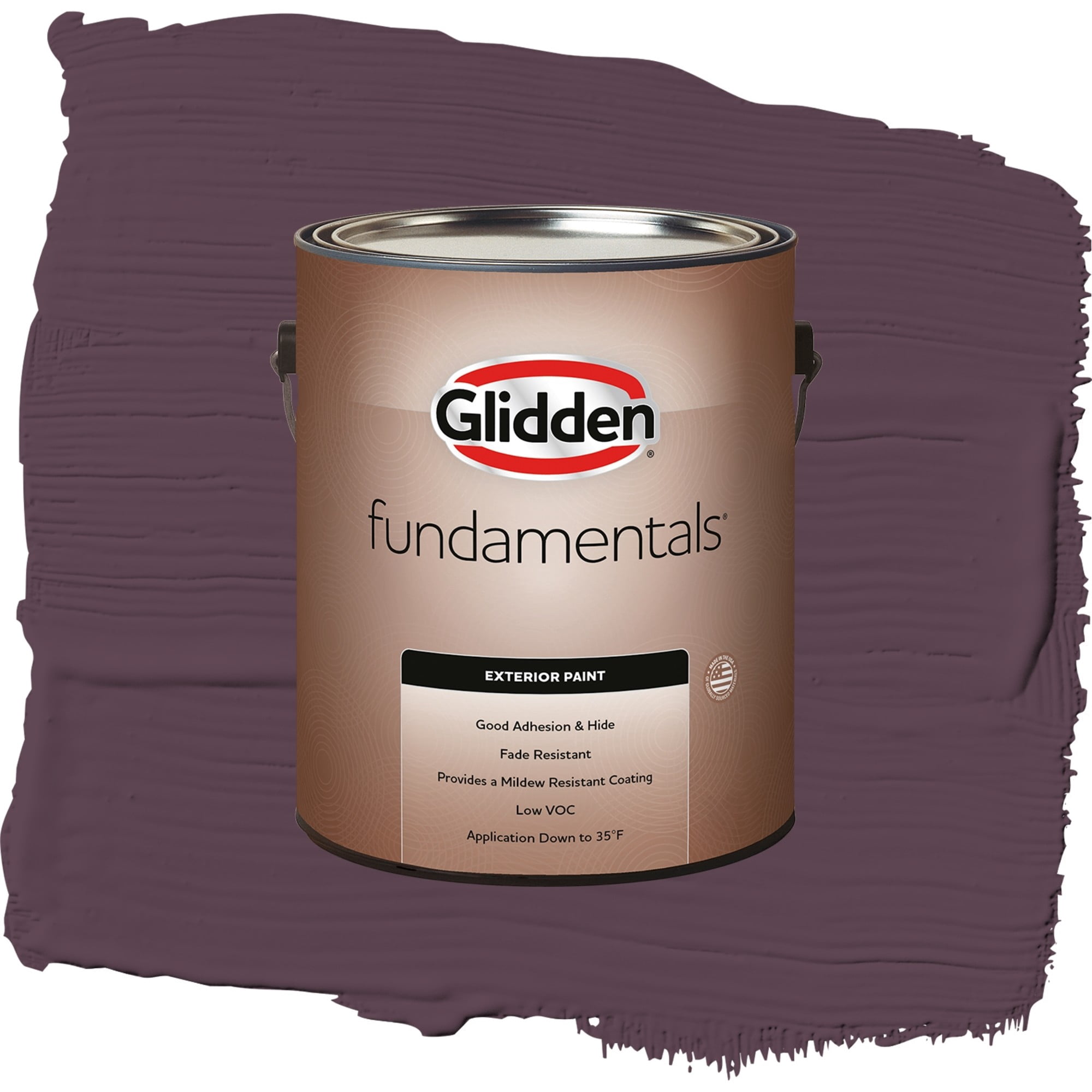 Glidden Fundamentals Purple Basil / Purple, Semi-Gloss Exterior Paint, 1 Gallon