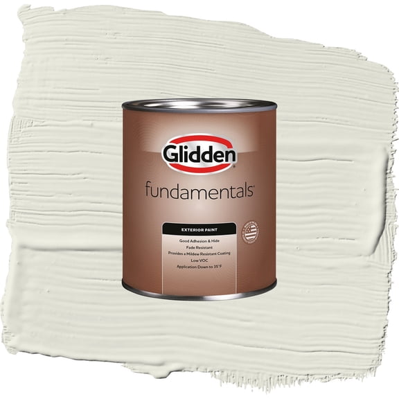 Glidden Fundamentals Rain Cloud / Green, Flat Exterior Paint, 1 Quart