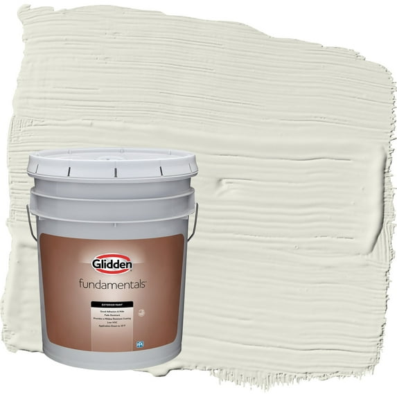 Glidden Fundamentals Rain Cloud / Green Flat Exterior Paint, 5 Gallon