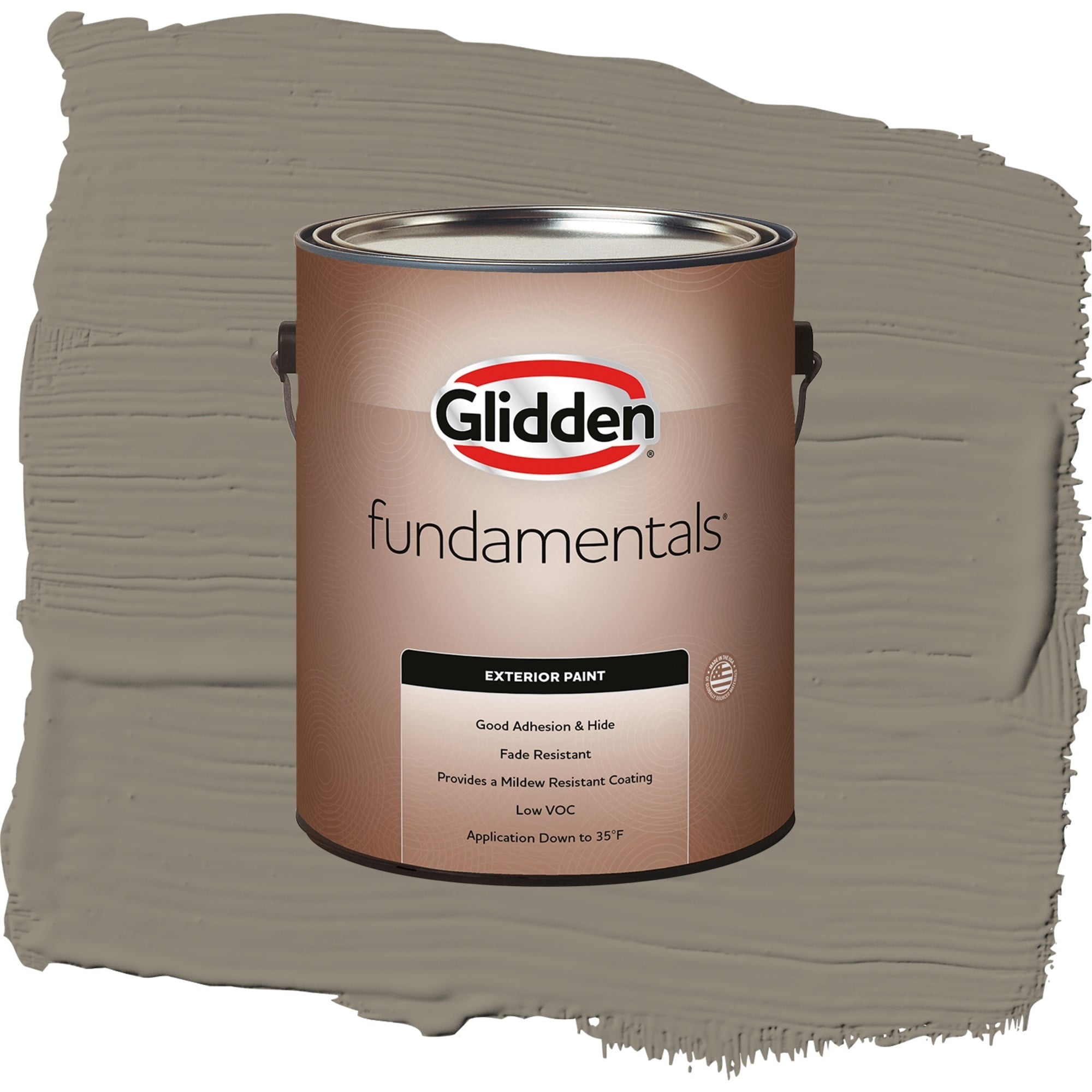 Glidden Fundamentals Roller Coaster / Tan, Semi-Gloss Exterior Paint, 1 Gallon