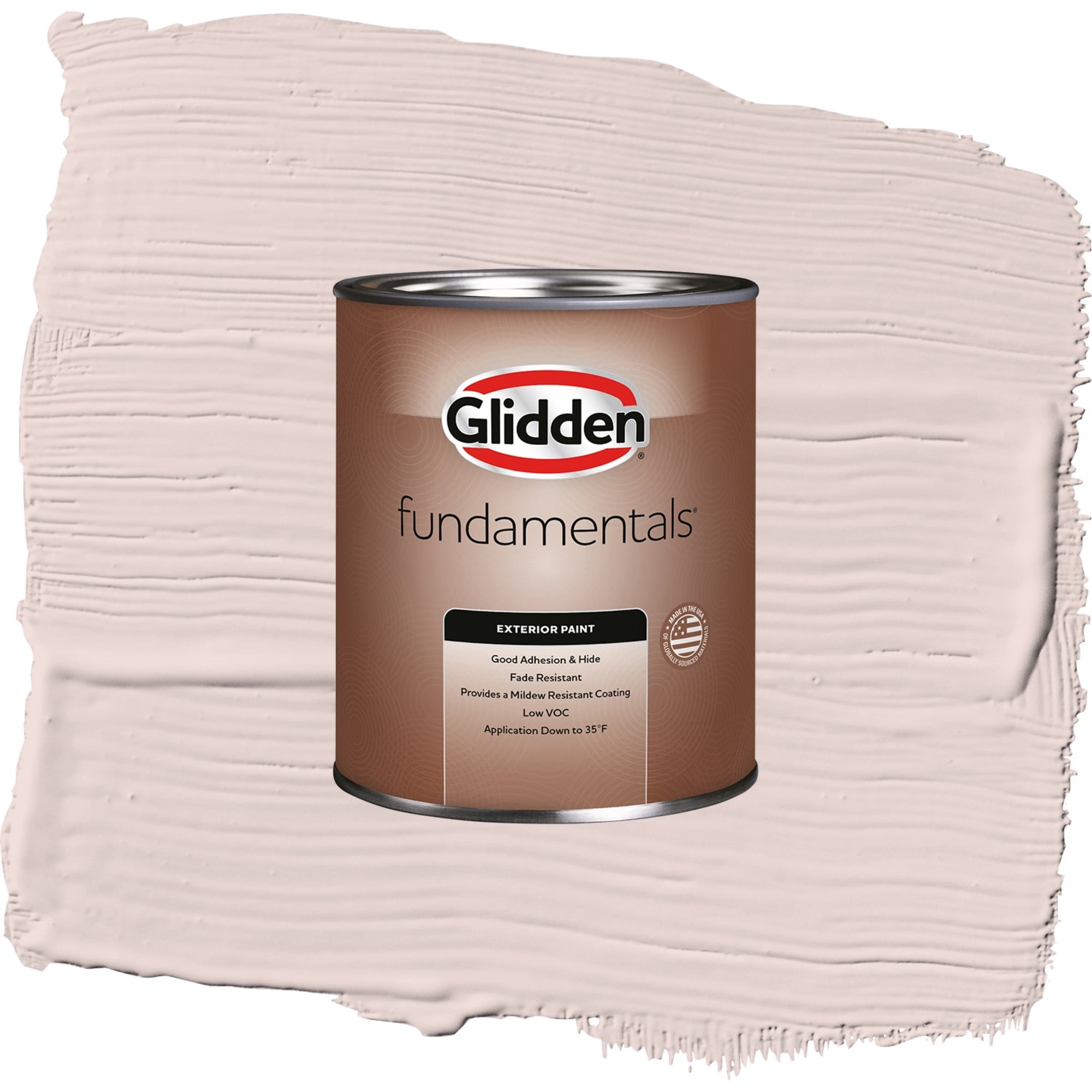 Glidden Fundamentals Romeo / Pink, Satin Exterior Paint, 1 Quart