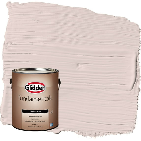 Glidden Fundamentals Romeo / Pink Semi-Gloss Exterior Paint, 1 Gallon