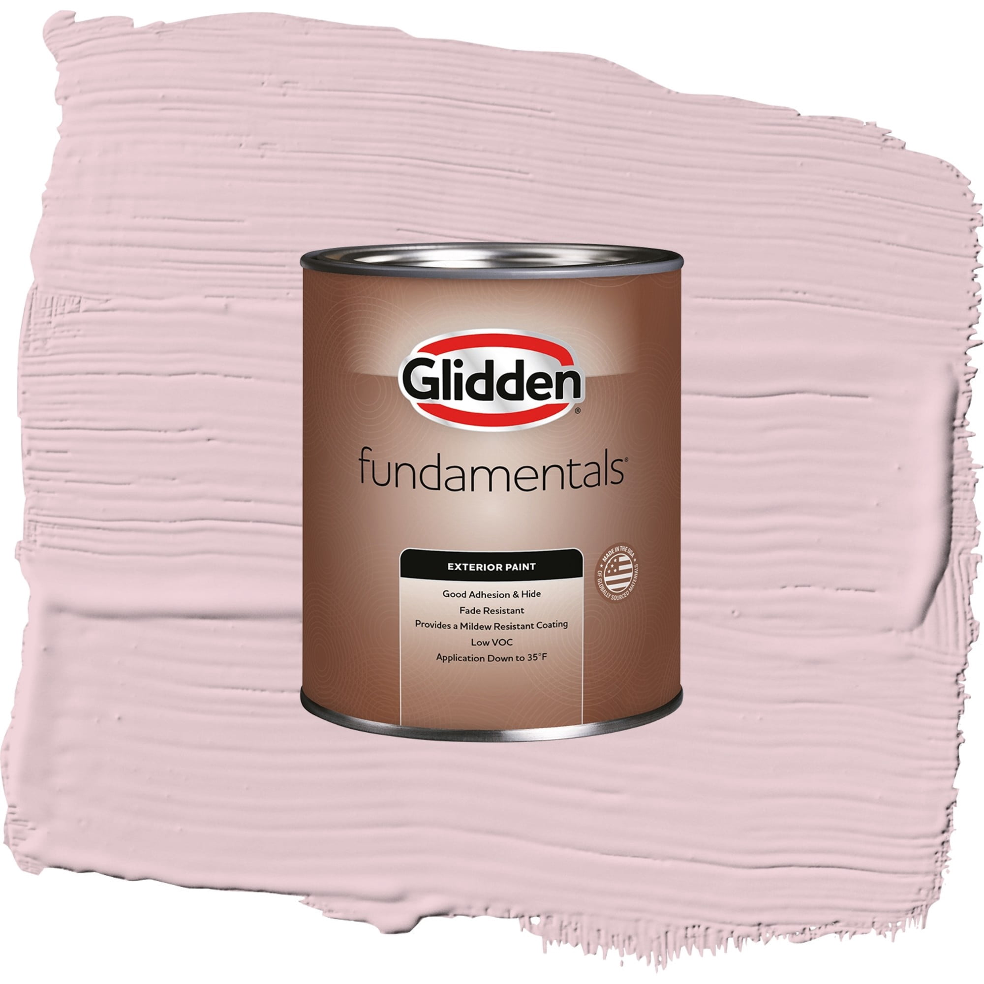 Glidden Fundamentals Rose Cloud / Pink, Semi-Gloss Exterior Paint, 1 Quart