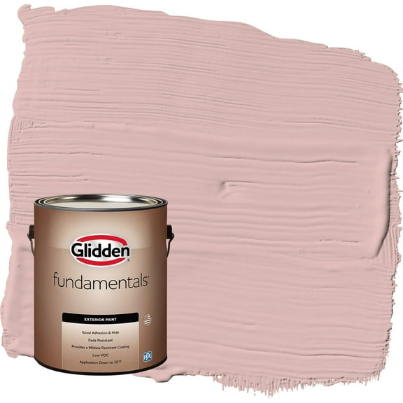Glidden Fundamentals Rose Hip / Pink Semi-Gloss Exterior Paint, 1 Gallon