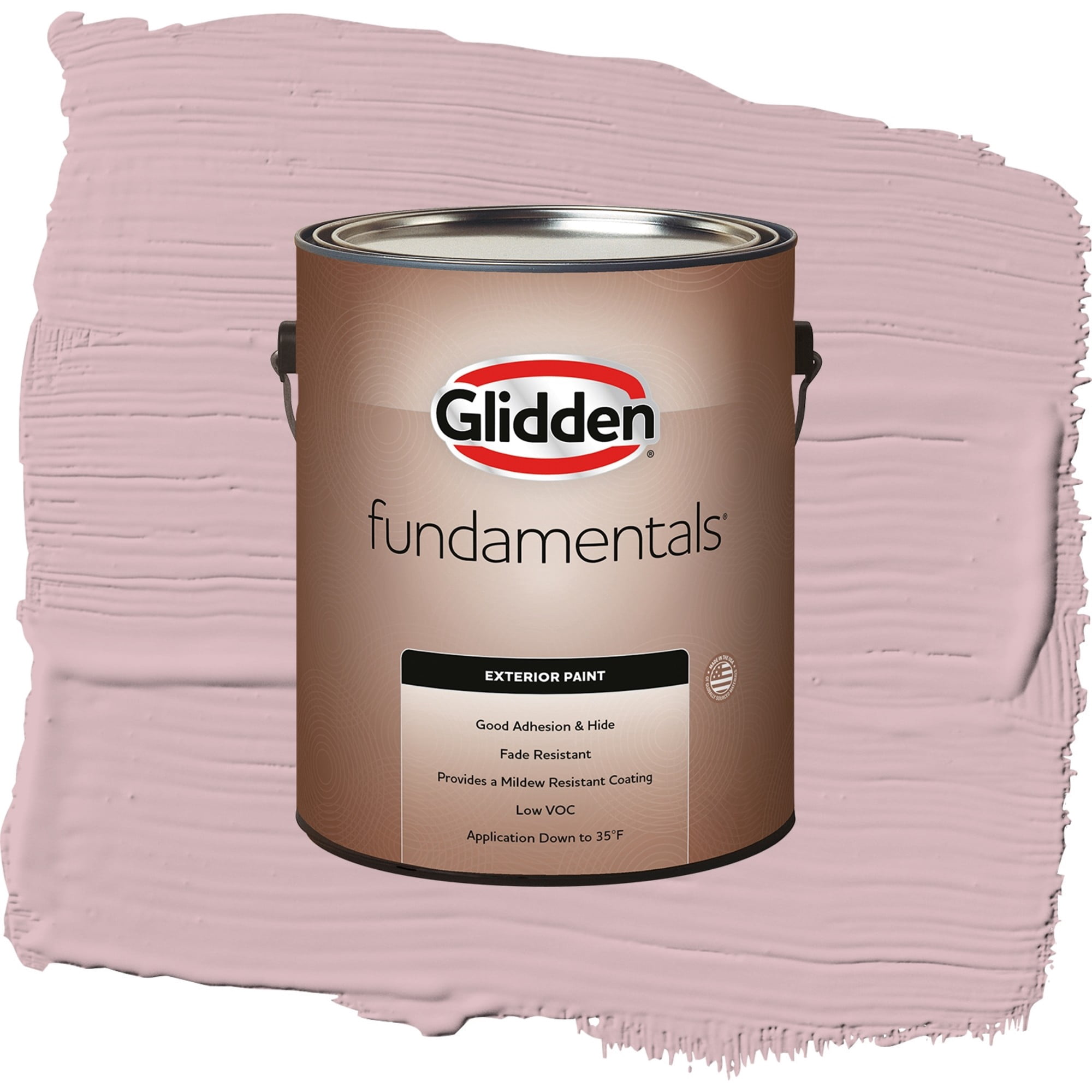 Glidden Fundamentals Rose Stain / Pink, Satin Exterior Paint, 1 Gallon