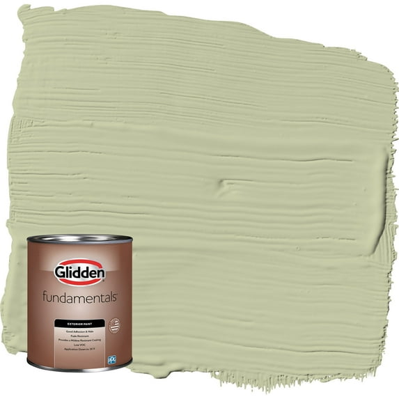 Glidden Fundamentals Sage Splendor / Green Satin Exterior Paint, 1 Quart