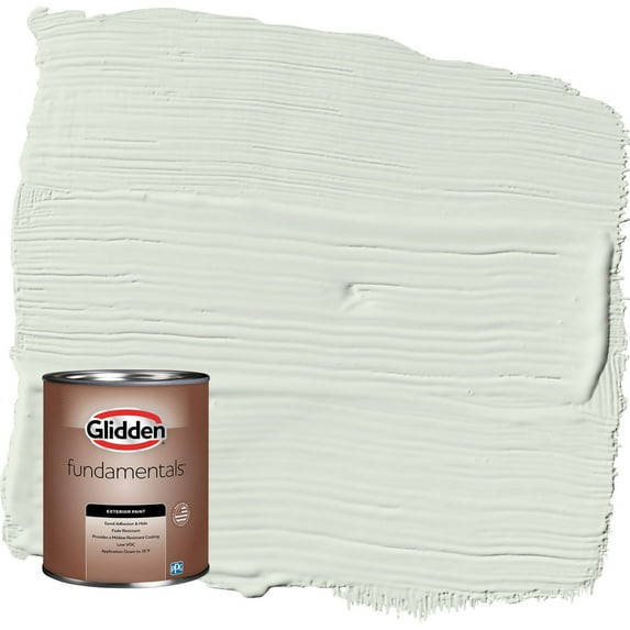 Glidden Fundamentals Salty Breeze / Green Satin Exterior Paint, 1 Quart