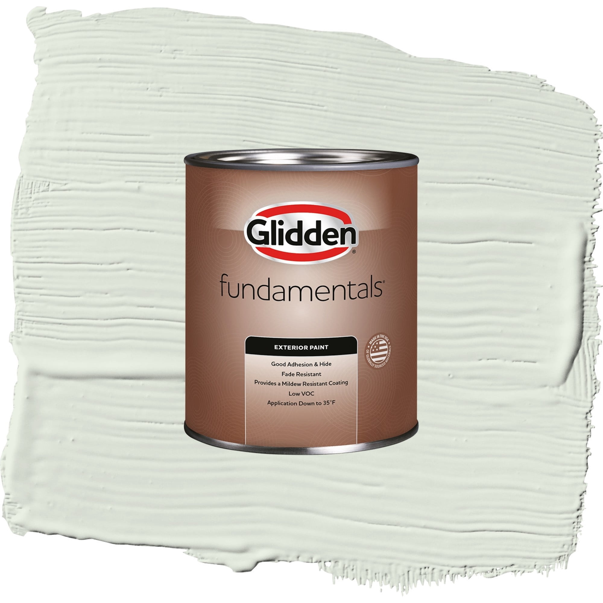 Glidden Fundamentals Salty Breeze / Green, Satin Exterior Paint, 1 Quart