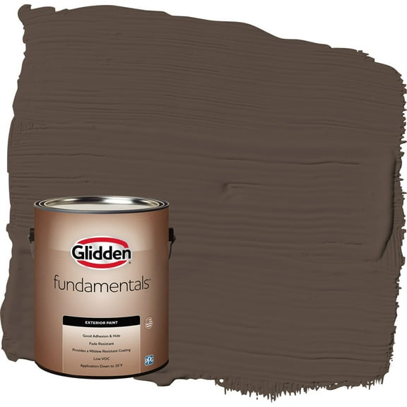 Glidden Fundamentals Sarsaparilla / Brown Semi-Gloss Exterior Paint, 5 Gallon
