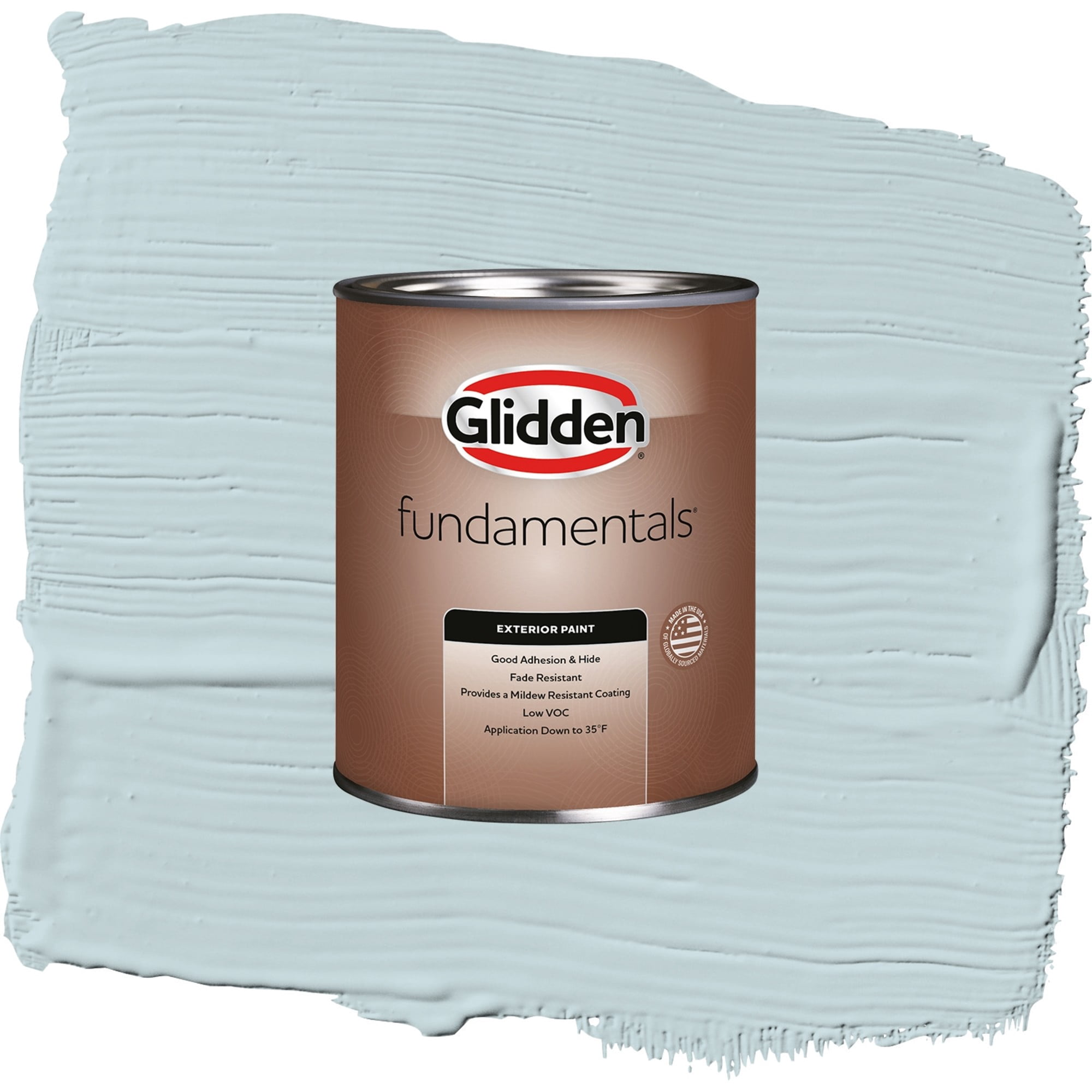 Glidden Fundamentals Scandinavian Sky / Blue, Satin Exterior Paint, 1 Quart