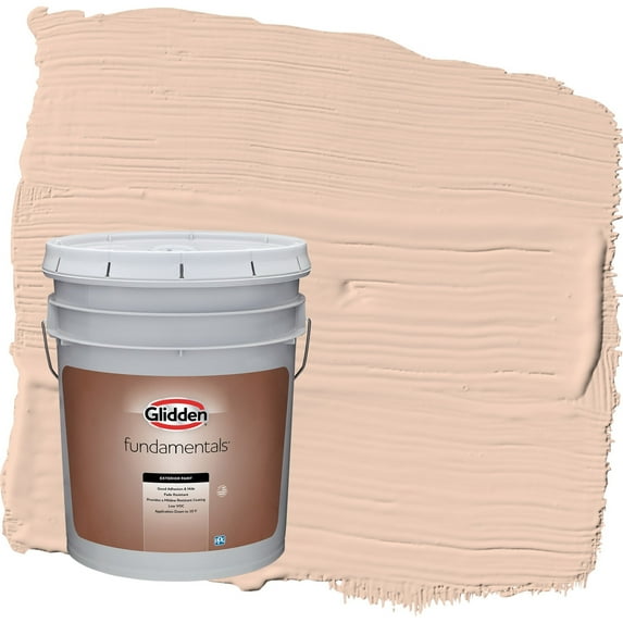 Glidden Fundamentals Scotchtone / Orange Flat Exterior Paint, 5 Gallon