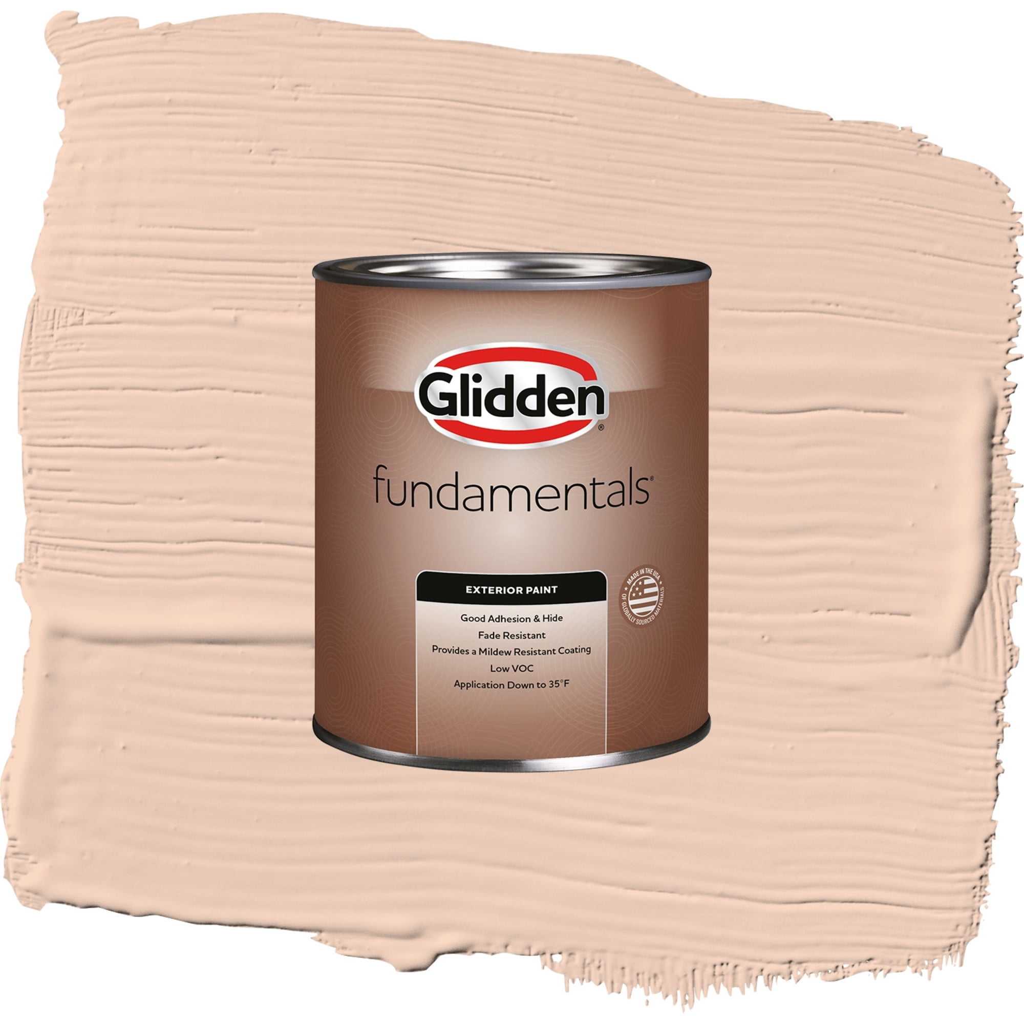 Glidden Fundamentals Scotchtone / Orange, Satin Exterior Paint, 1 Quart