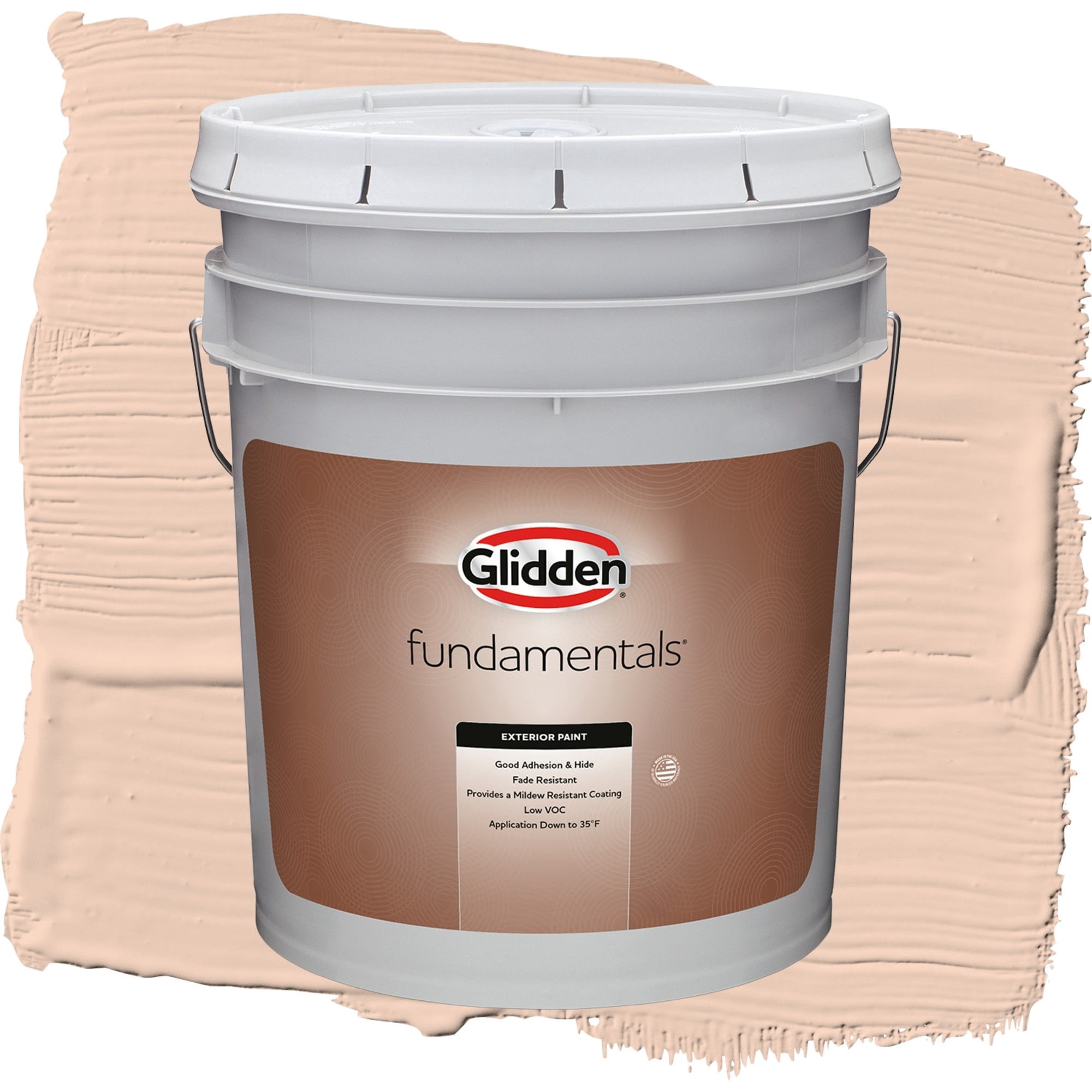 Glidden Fundamentals Scotchtone / Orange, Satin Exterior Paint, 5 Gallon