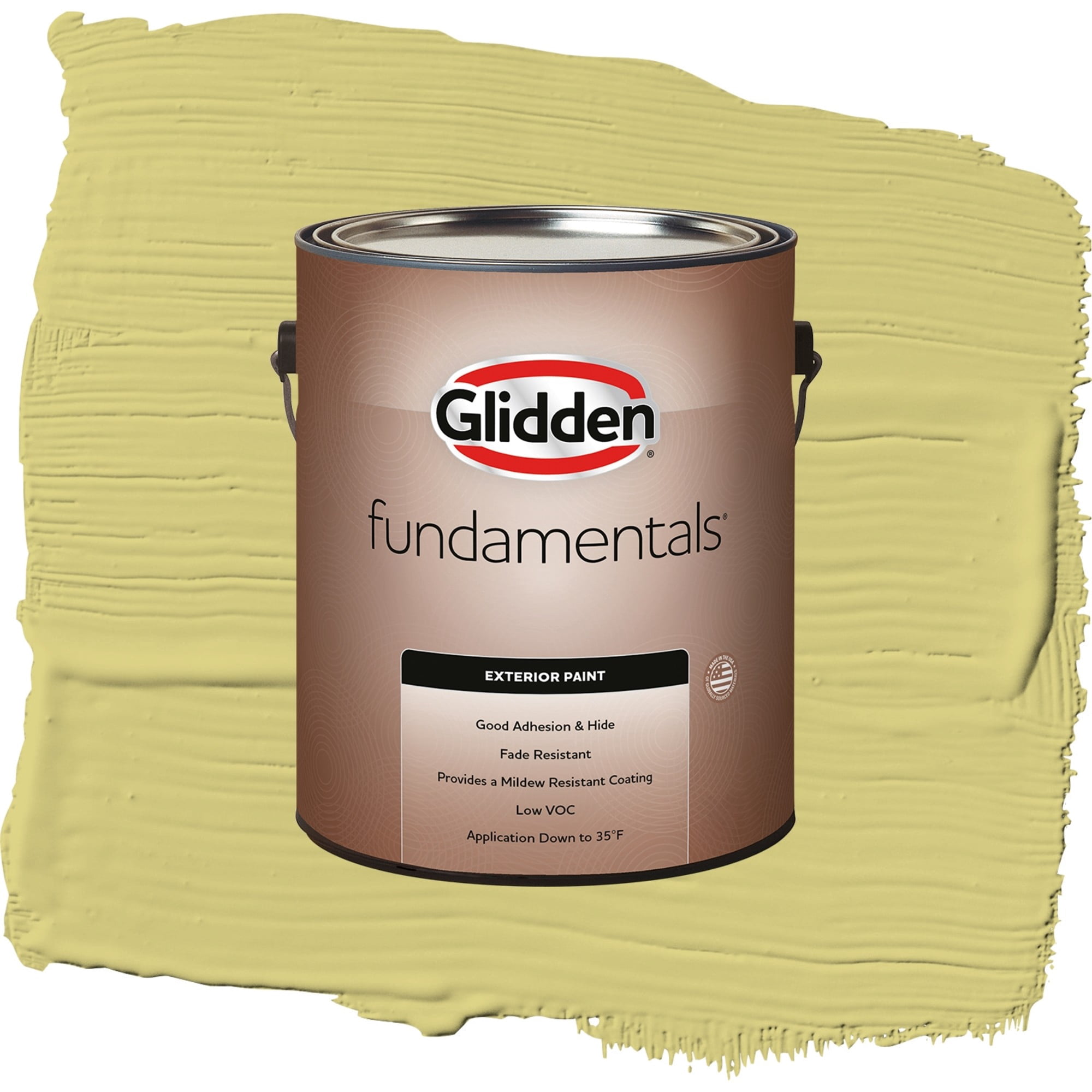 Glidden Fundamentals Serene Scene / Green, Flat Exterior Paint, 1 Gallon