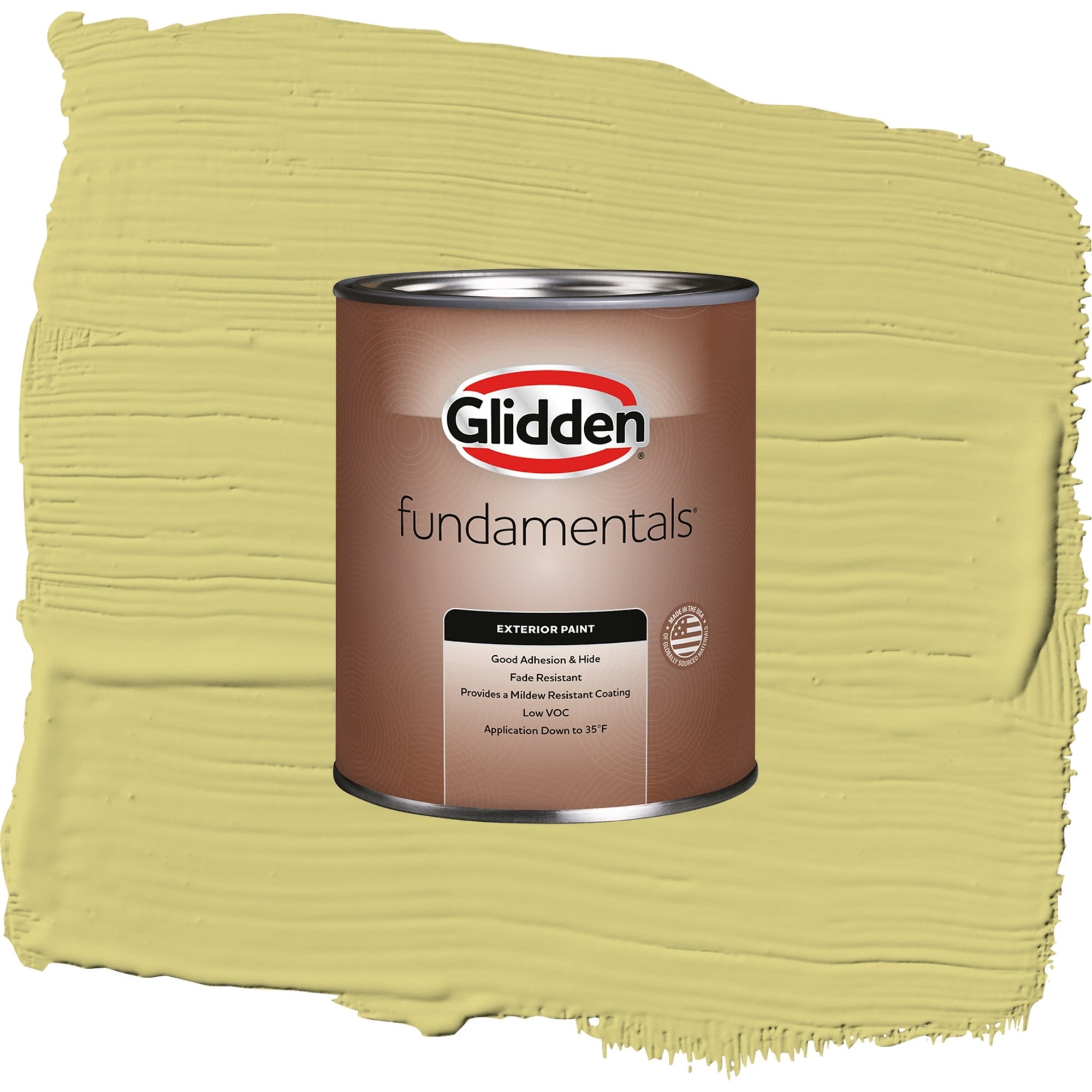 Glidden Fundamentals Serene Scene / Green, Flat Exterior Paint, 1 Quart
