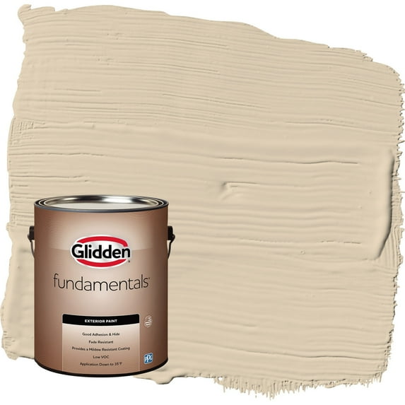 Glidden Fundamentals Seriously Sand / Beige Semi-Gloss Exterior Paint, 1 Gallon