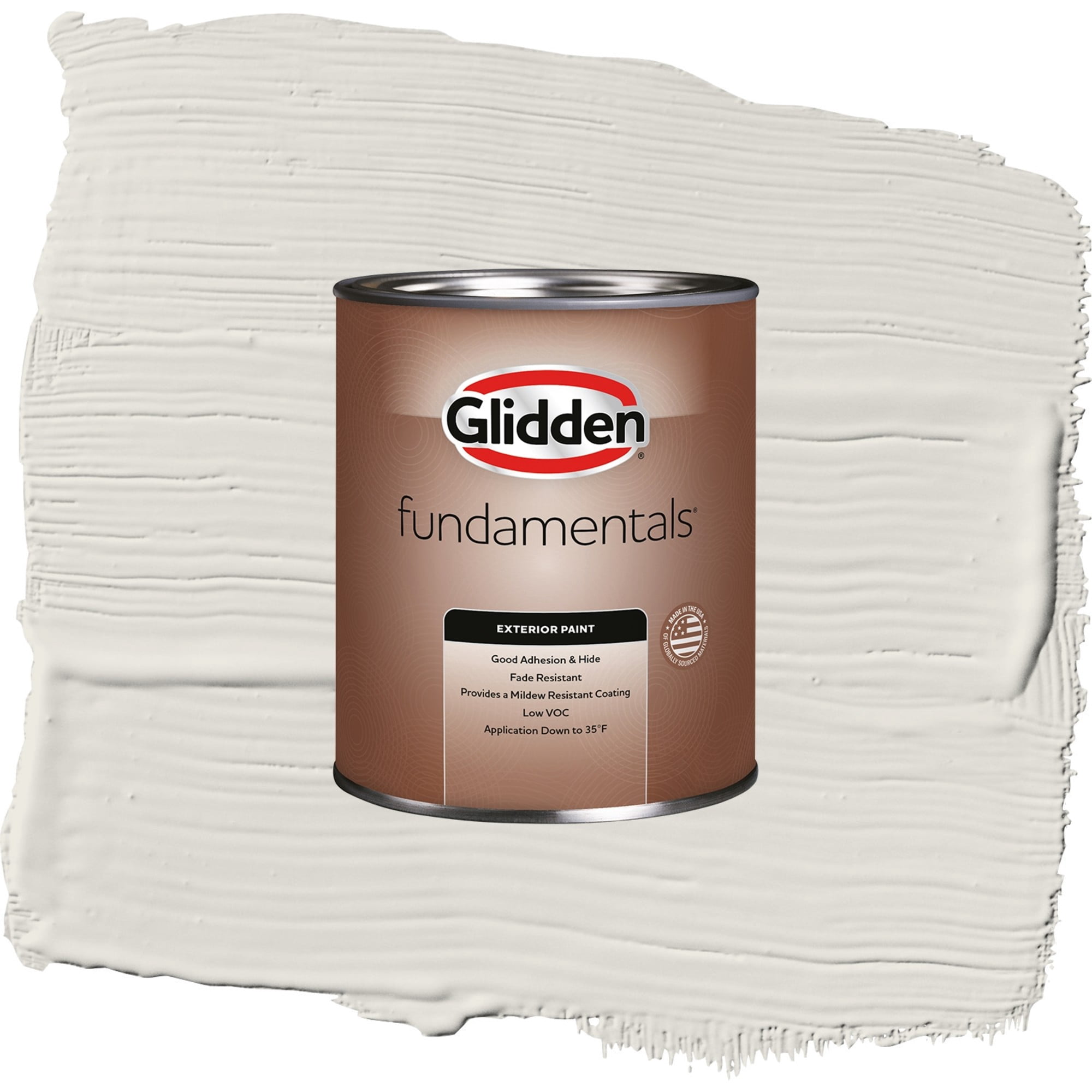 Glidden Fundamentals Shark / Beige, Flat Exterior Paint, 1 Quart