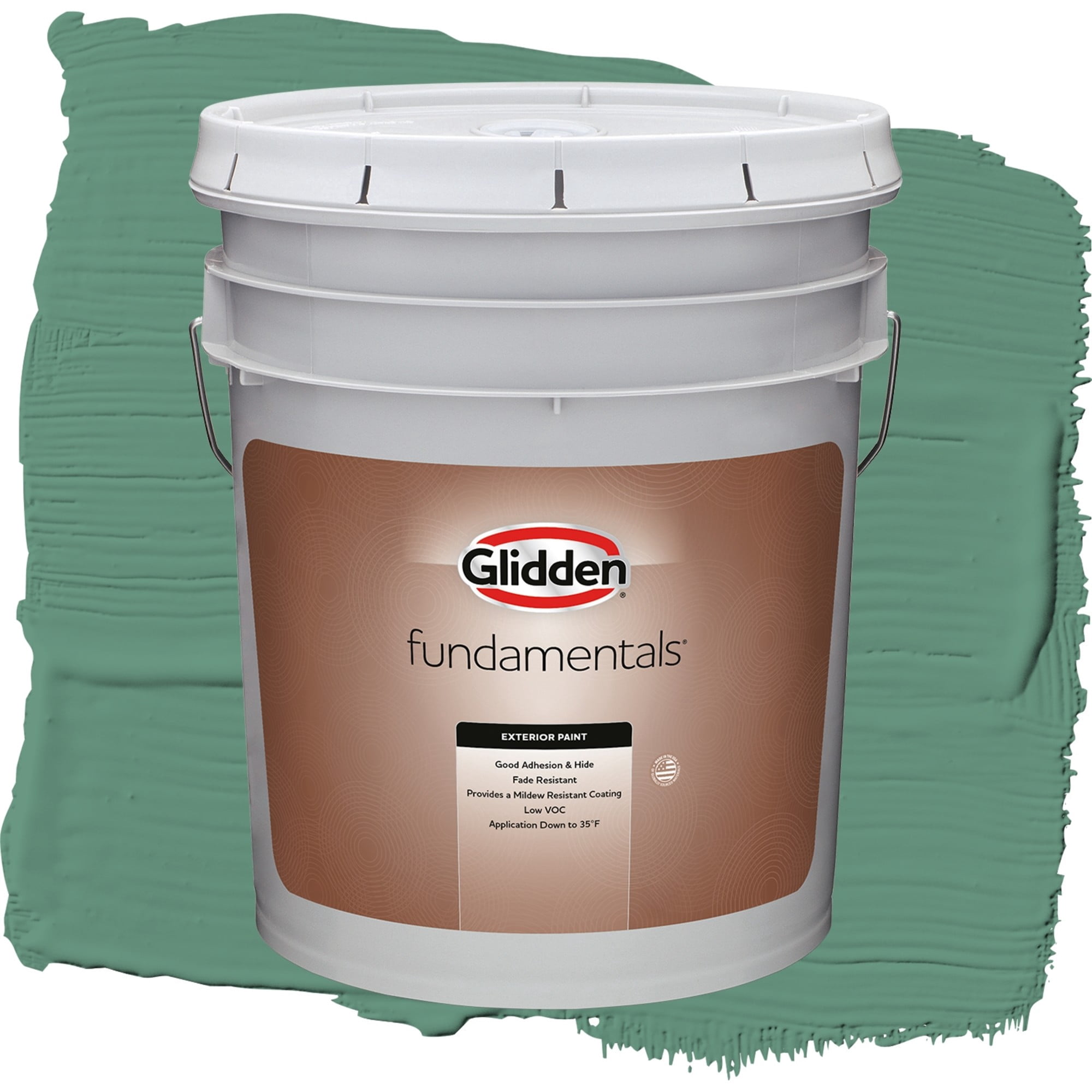 Glidden Fundamentals Sheffield Flat Exterior Paint and Primer, 1 Gallon