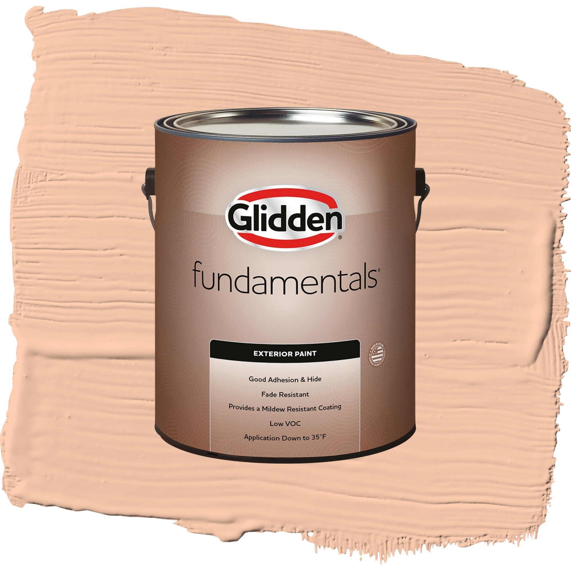 Glidden Fundamentals Siesta / Orange, Satin Exterior Paint, 1 Gallon