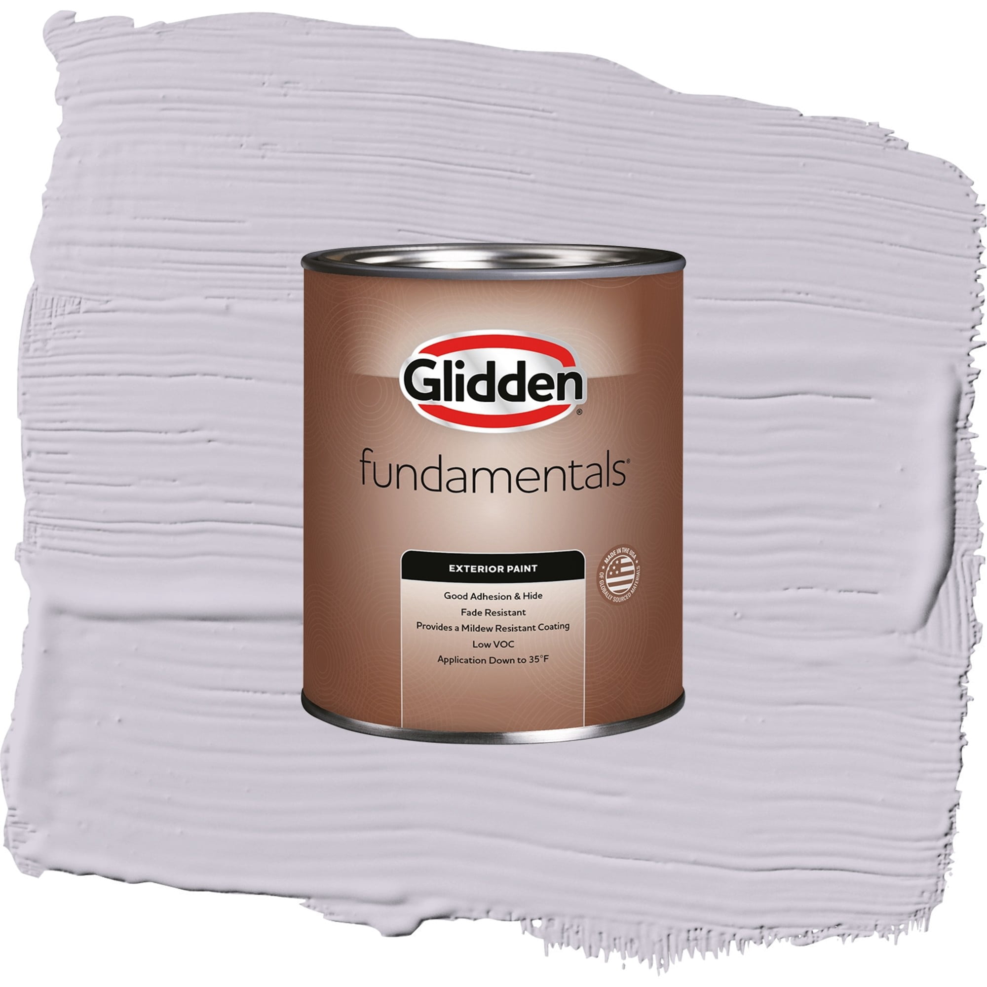 Glidden Fundamentals Silver Chalice / Purple, Flat Exterior Paint, 1 Quart