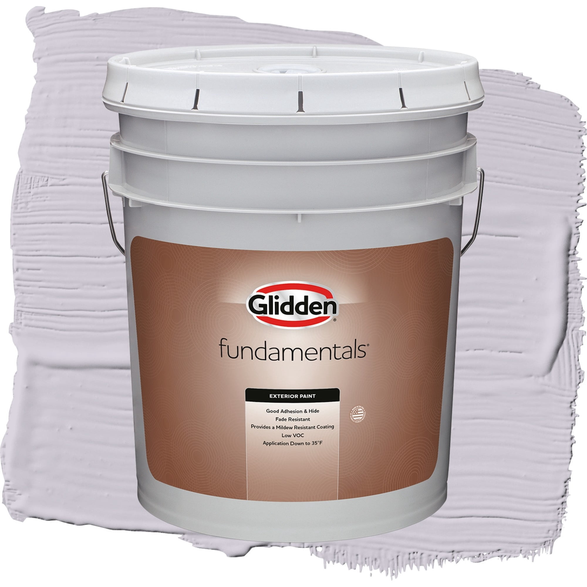 Glidden Fundamentals Silver Chalice / Purple, Flat Exterior Paint, 5 Gallon