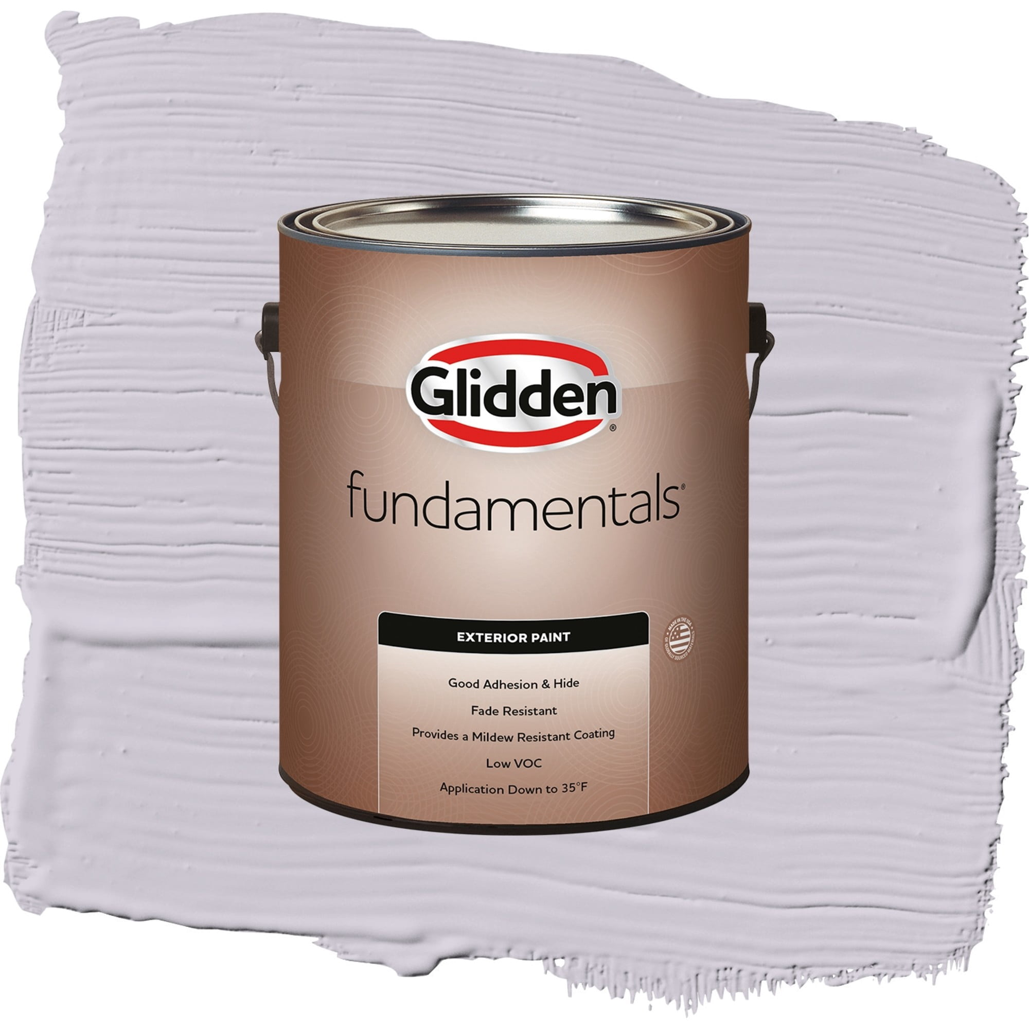 Glidden Fundamentals Silver Chalice Satin Exterior Paint and Primer, 1 Gallon