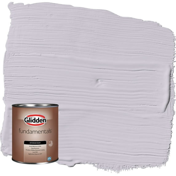 Glidden Fundamentals Silver Chalice / Purple Satin Exterior Paint, 1 Quart