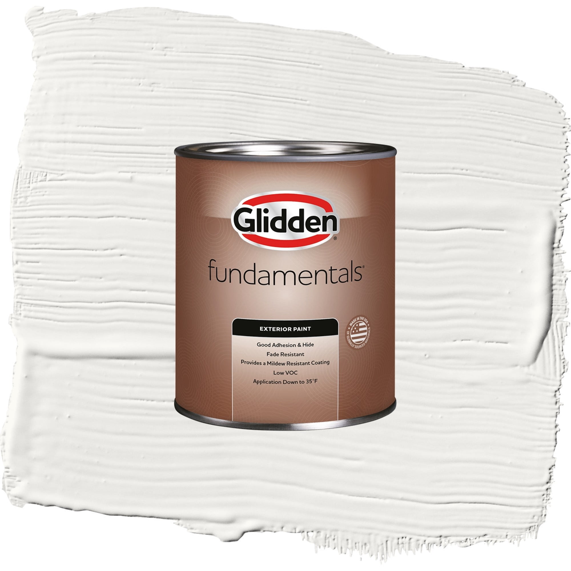 Glidden Fundamentals Silver Feather / Beige, Satin Exterior Paint, 1 Quart