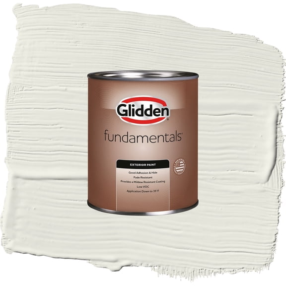 Glidden Fundamentals Silvery Moon / Gray, Flat Exterior Paint, 1 Quart