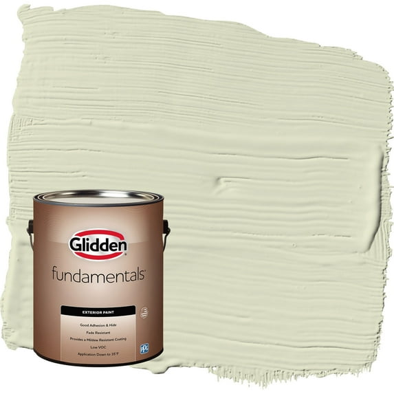 Glidden Fundamentals Slow Dance / Green Satin Exterior Paint, 1 Gallon