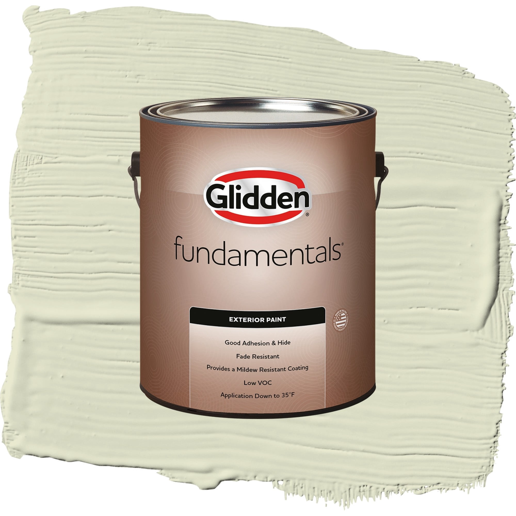 Glidden Fundamentals Slow Dance Semi Gloss Exterior Paint and Primer, 1 Gallon