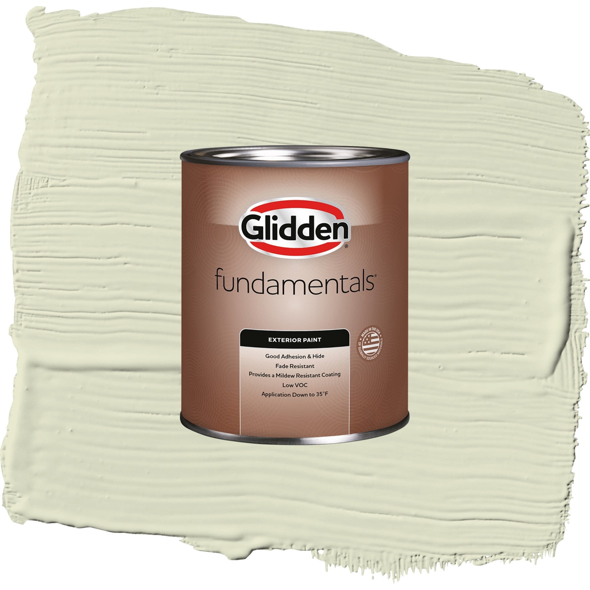 Glidden Fundamentals Slow Dance / Green, Semi-Gloss Exterior Paint, 1 Quart