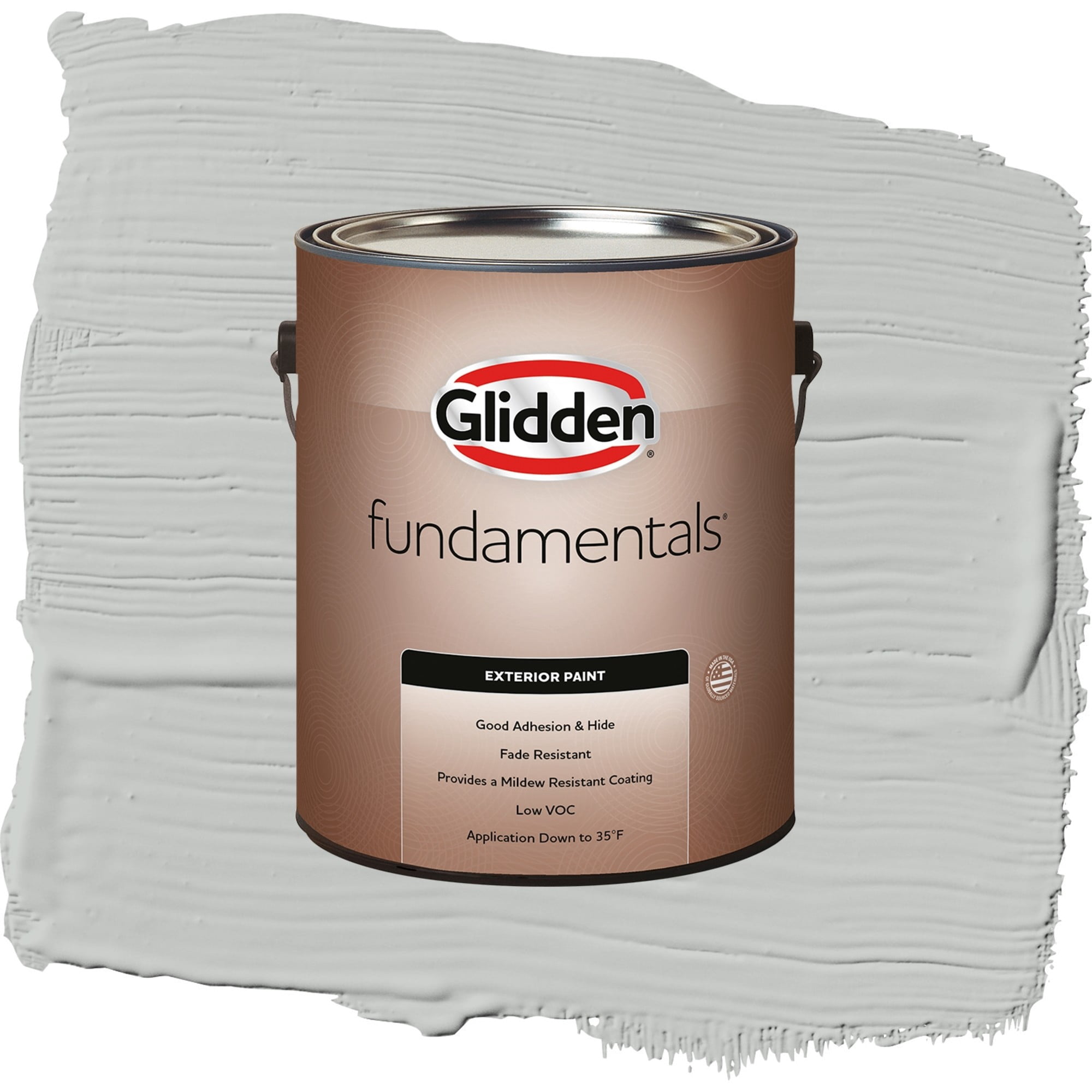 Glidden Fundamentals Solitary State Flat Exterior Paint and Primer, 1 Gallon