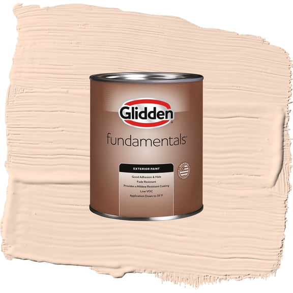 Glidden Fundamentals Sourpatch Peach / Orange, Flat Exterior Paint, 1 Quart