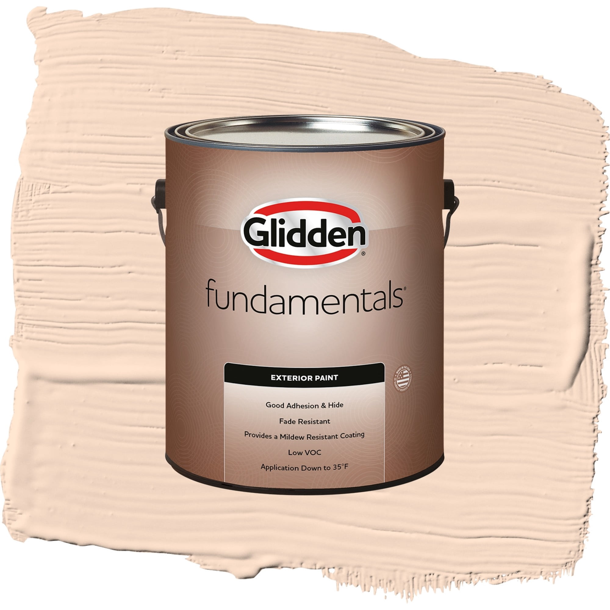 Glidden Fundamentals Sourpatch Peach / Orange, Satin Exterior Paint, 1 Gallon