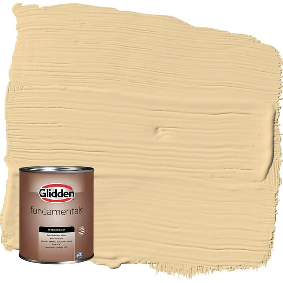 Glidden Fundamentals Spice is Nice / Yellow Semi-Gloss Exterior Paint, 1 Quart