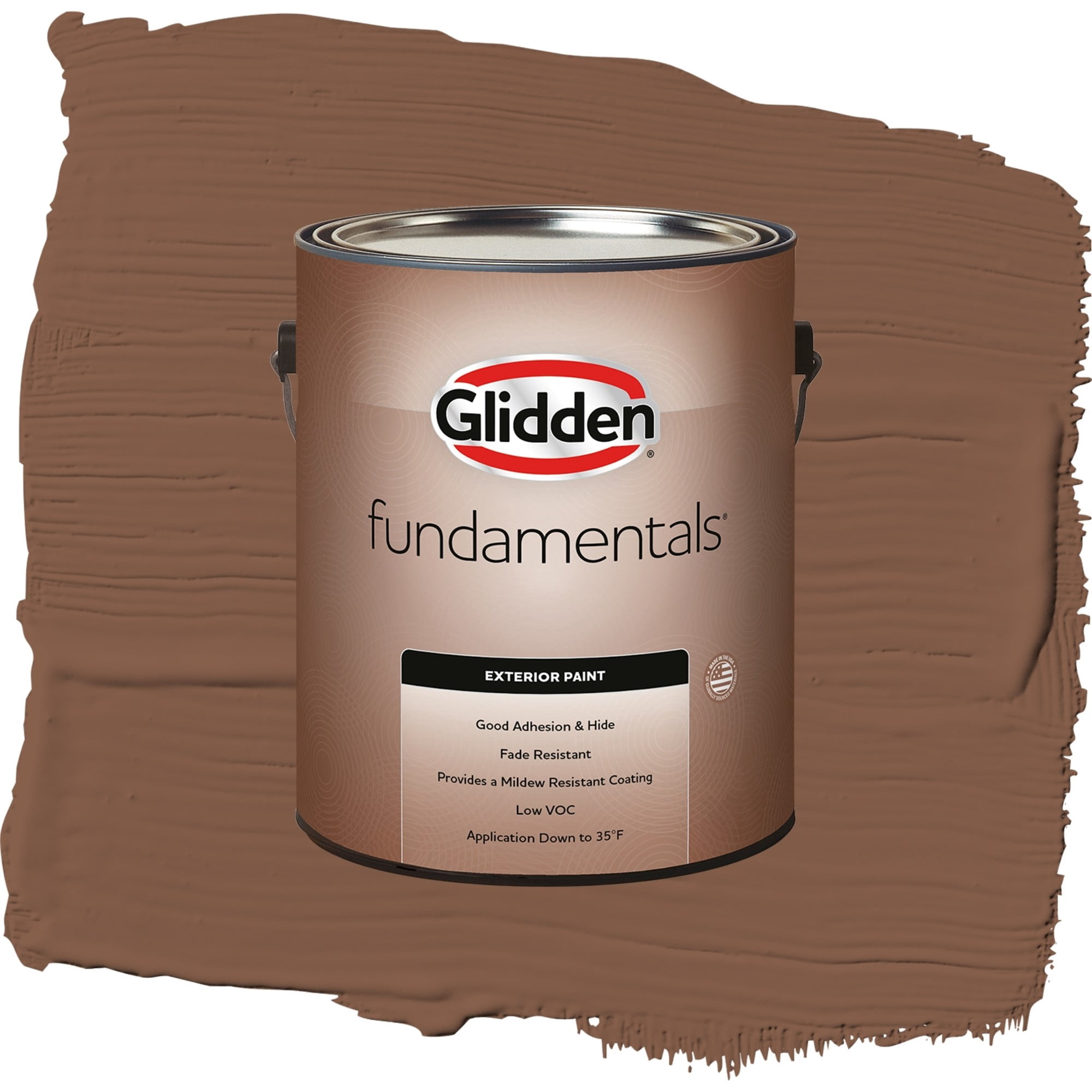 Glidden Fundamentals Spiced Cinnamon / Beige, Semi-Gloss Exterior Paint, 1 Gallon