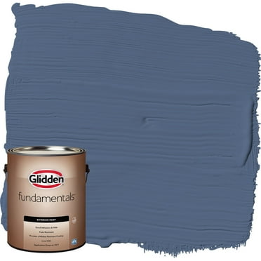 Glidden Fundamentals Exterior Paint Stained Glass / Blue, Satin, 1 Gallon