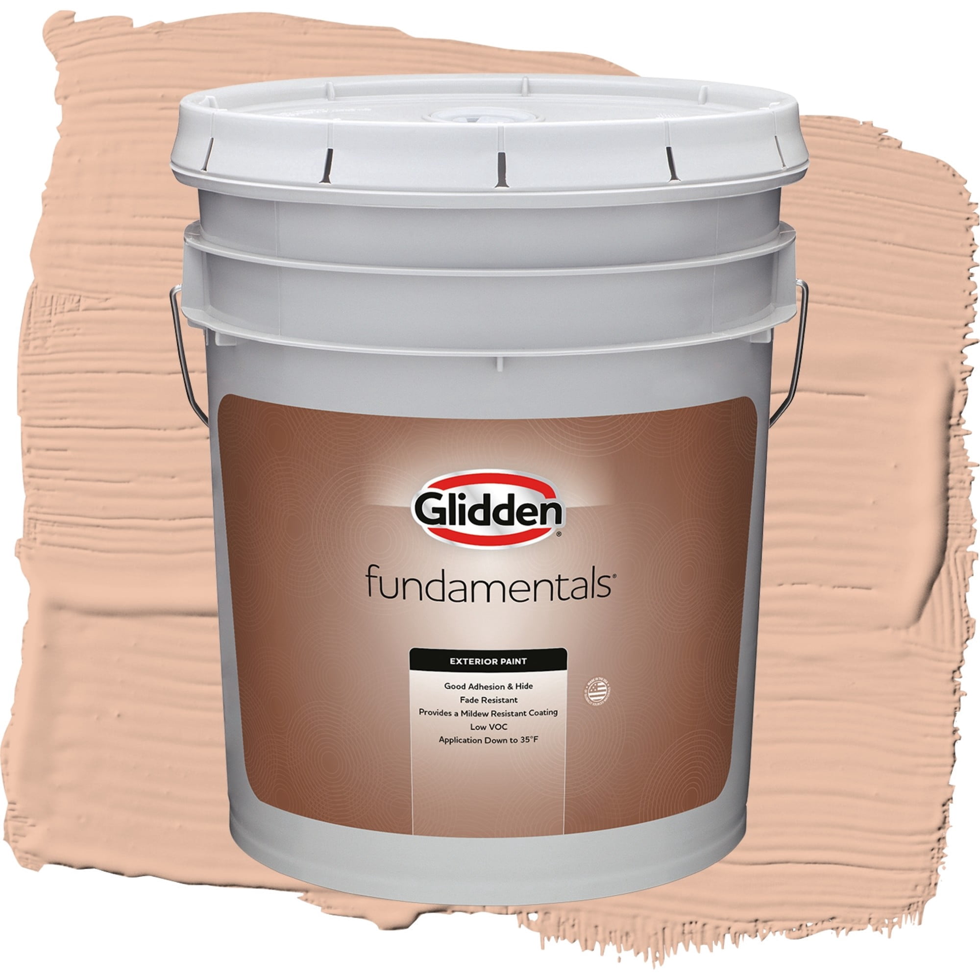 Glidden Fundamentals Starfish Semi Gloss Exterior Paint and Primer, 5 Gallons