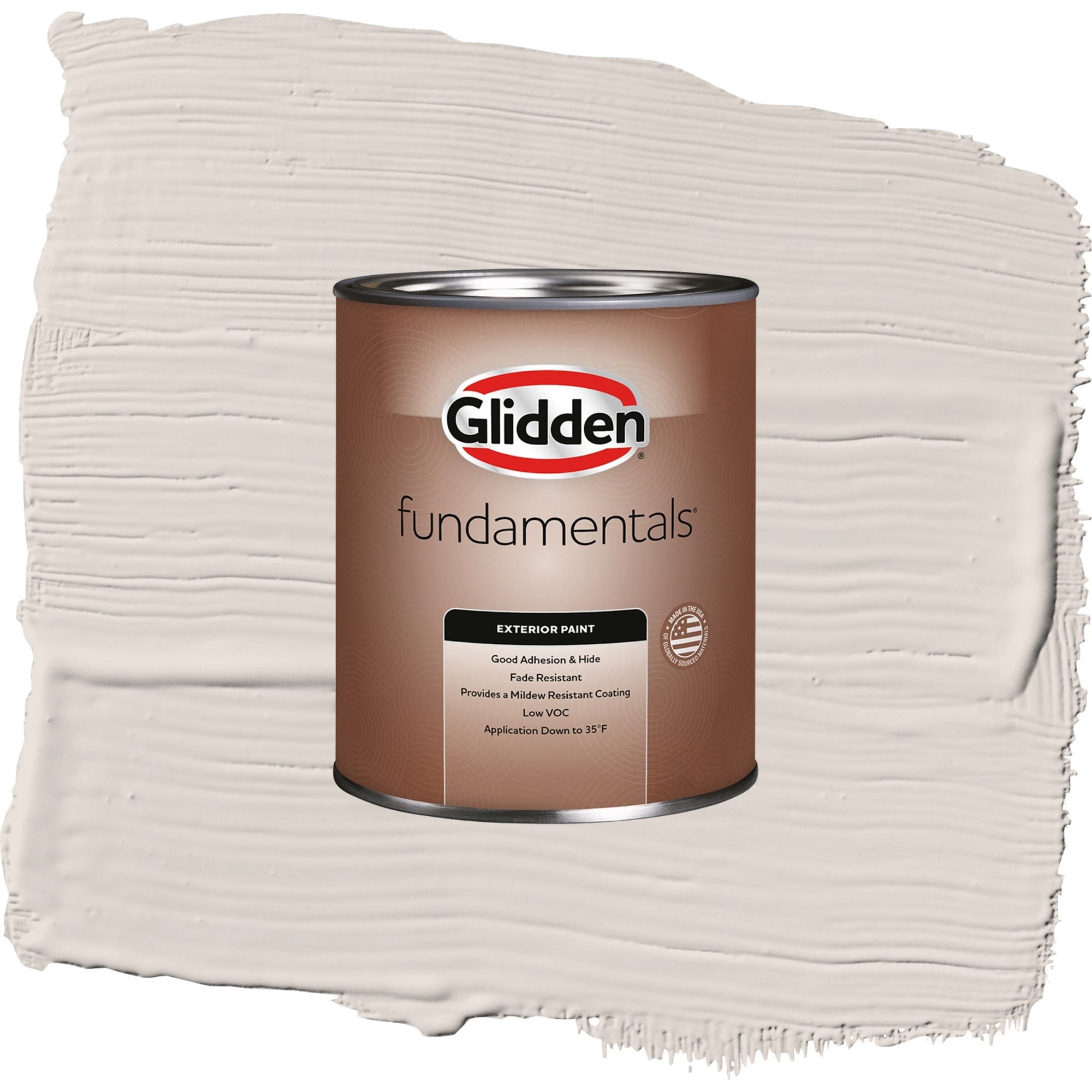 Glidden Fundamentals Steel Me Flat Exterior Paint and Primer, 1 Quart