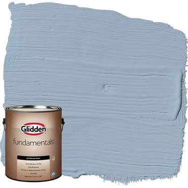 Glidden Fundamentals Exterior Paint Sterling Silver / Blue, Satin, 1 Gallon