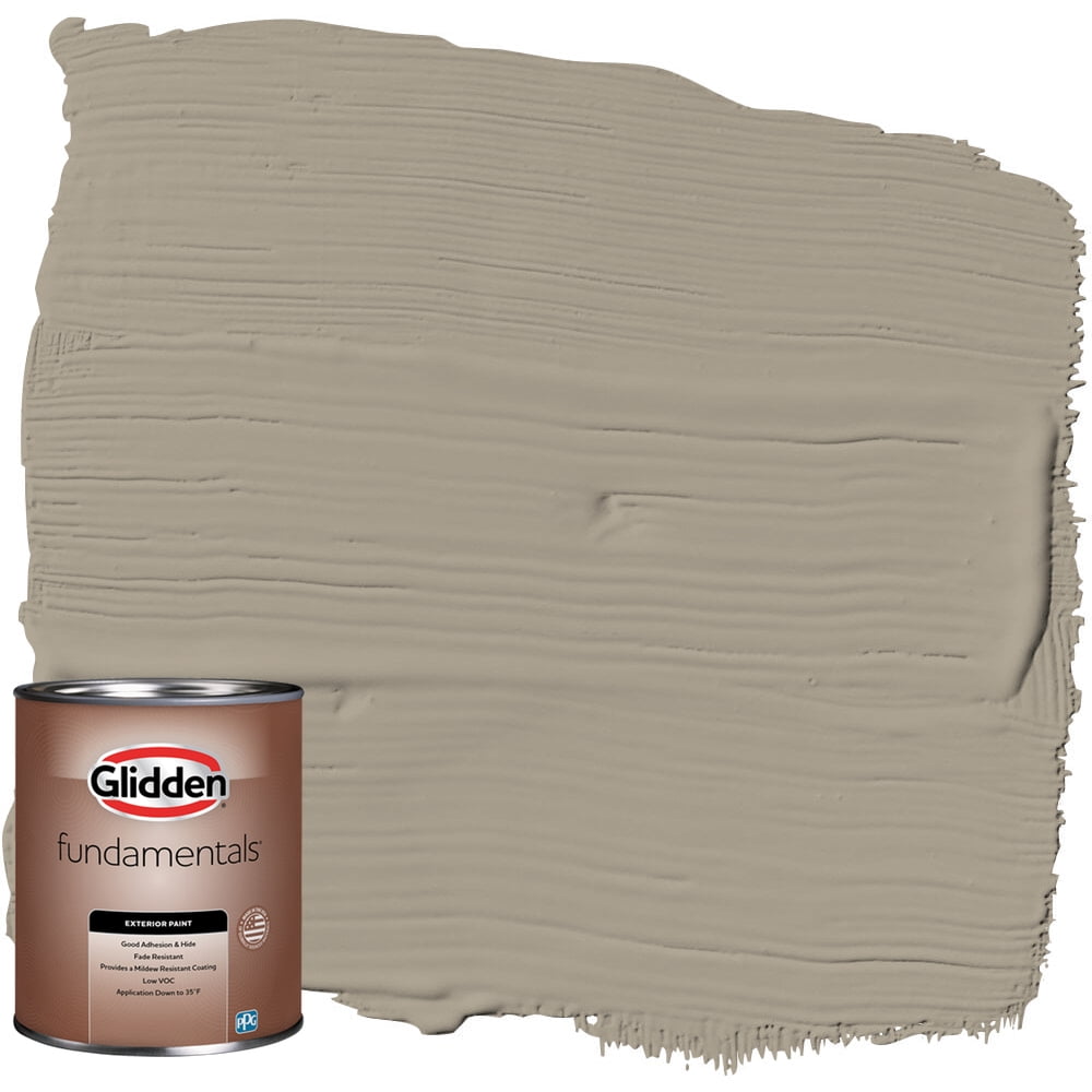 Glidden Fundamentals Exterior Paint Stonehenge Greige / Gray, Flat, 1
