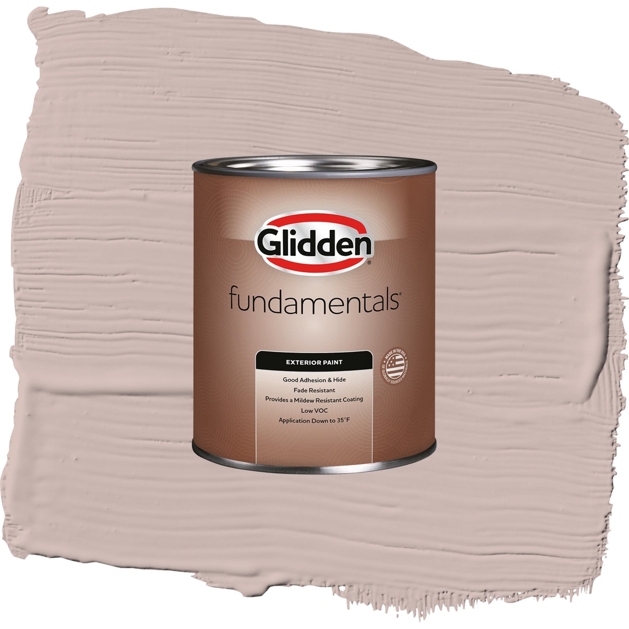 Glidden Fundamentals Subdued / Beige, Flat Exterior Paint, 1 Quart