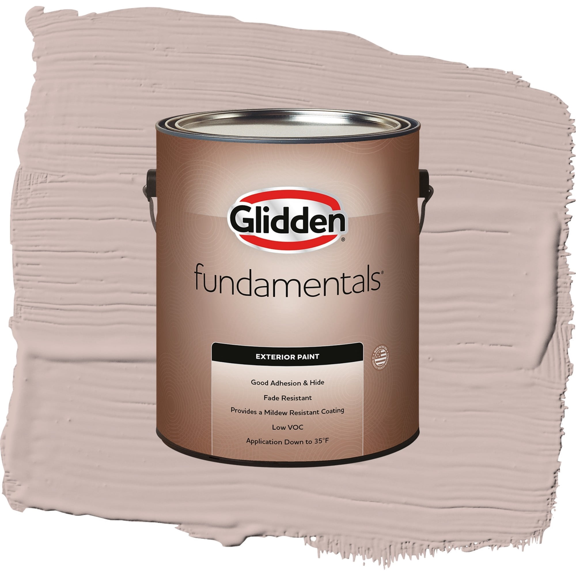 Glidden Fundamentals Subdued / Beige, Semi-Gloss Exterior Paint, 1 Gallon