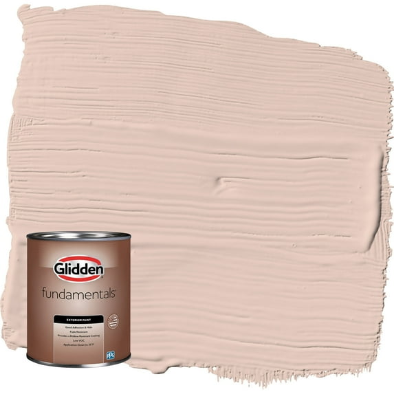 Glidden Fundamentals Sultan Sand / Orange Flat Exterior Paint, 1 Quart