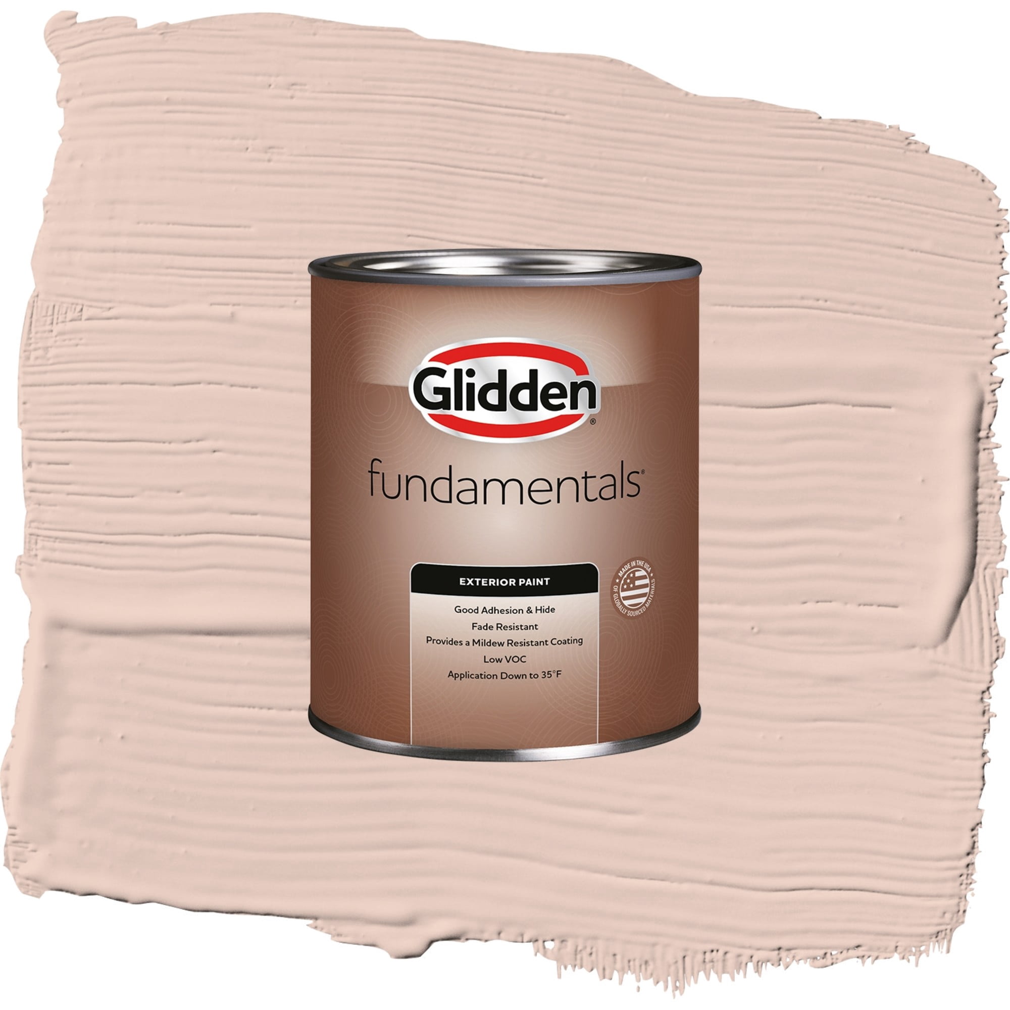 Glidden Fundamentals Sultan Sand / Orange, Satin Exterior Paint, 1 Quart