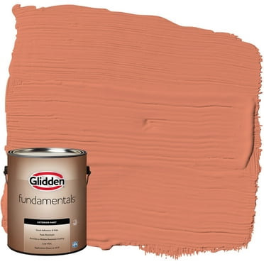 Glidden Fundamentals Exterior Paint Summer Sunset / Orange, Satin, 1 Gallon